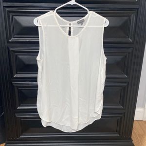 Vince Camuto, Large, white top, sleeveless.